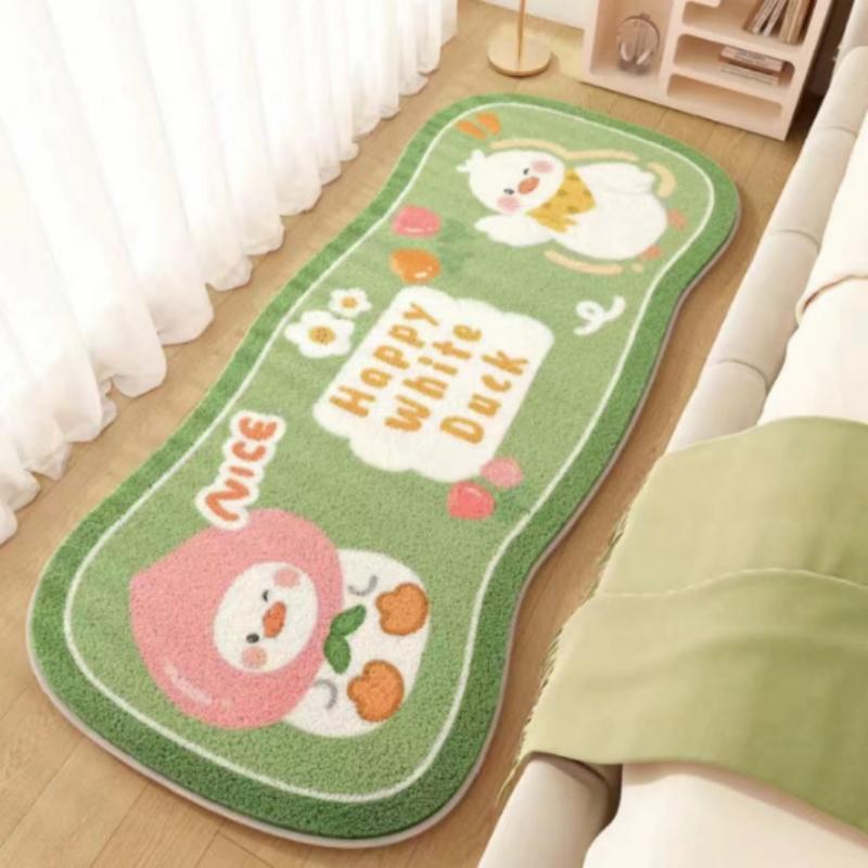 Wavy Long Cartoon Animal Print Running Blanket, Bathroom Non Slip Floor Mat, Bedroom Soft Floor Mat, Home Decoration