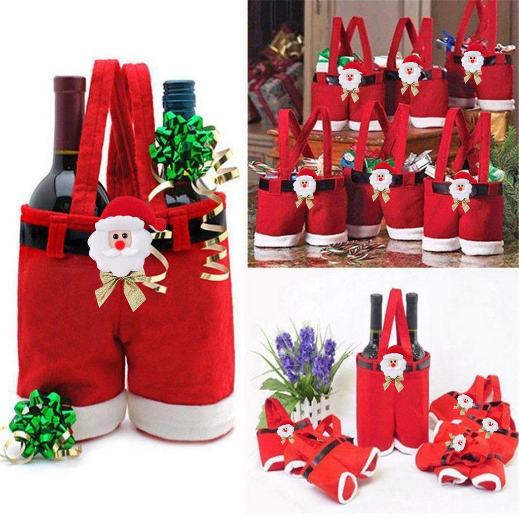 Украшение бантом Рождественские штаны Штаны Клауса Подарочный пакет Мешок для конфет Подарочный пакет Детский праздничный пакет для закусок Подарочный пакет