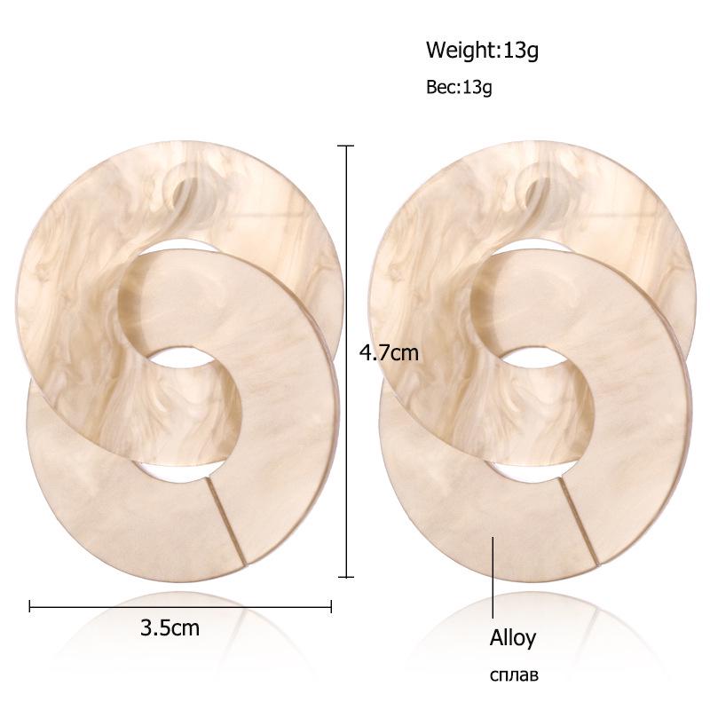 New Popular European and American Style Chain Acrylic Earrings, Simple and Trendy Earrings