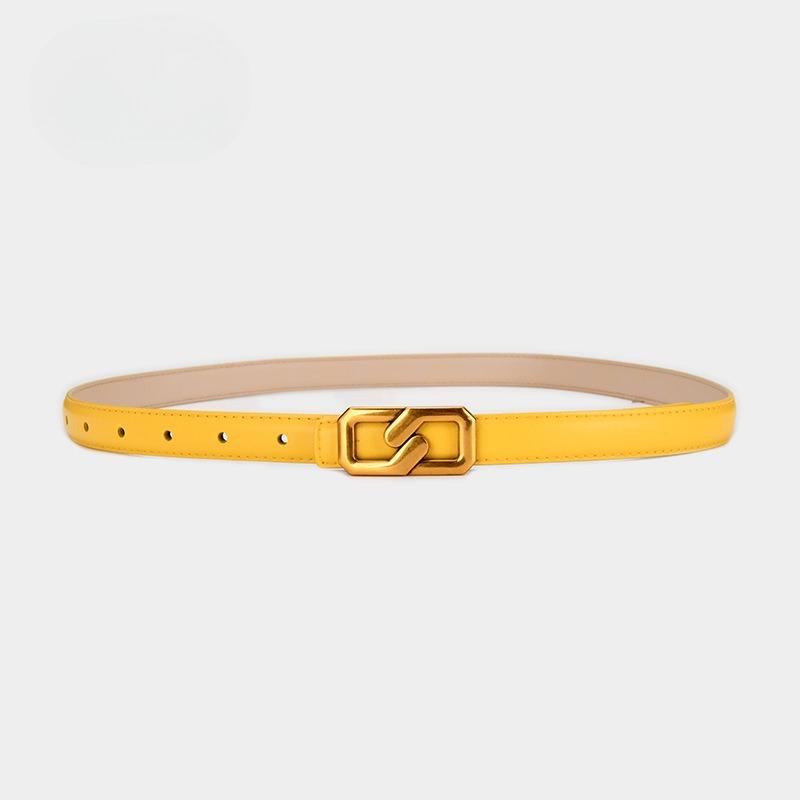 Модное платье-свитер Тонкий пояс для женщин Ретро корейский стиль Тонкий пояс для женщин Ремень для джинсов на молнии