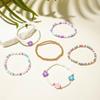 6PCS New Sweet and Cute Colored Rice Bead Small Flower Bracelet Women's Jewelry Dopamine Style Travel Daily Matching Bracelet