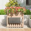 VidaXL Planter with Shelf 82.5x82.5x81 Cm Solid Pine Wood 823794