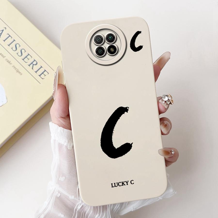 Для Xiaomi Redmi Note 9T Чехол Мягкий Силикон Coque Счастливая Буква от A до Z Расписной Ударопрочный Funda для Redmi Note 9 5G note9 TCover