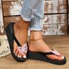 Fashion Fashion Bowknot Wedges Flip Flops Women Clip-Toe Platform Summer Slippers Woman Plus Size Elegant Non-Slip Sandals Mujer