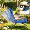 Folding Lounge Chair, Picnic Chair, Garden Chair with Backrest Adjustable in 4 Positions (chair only)