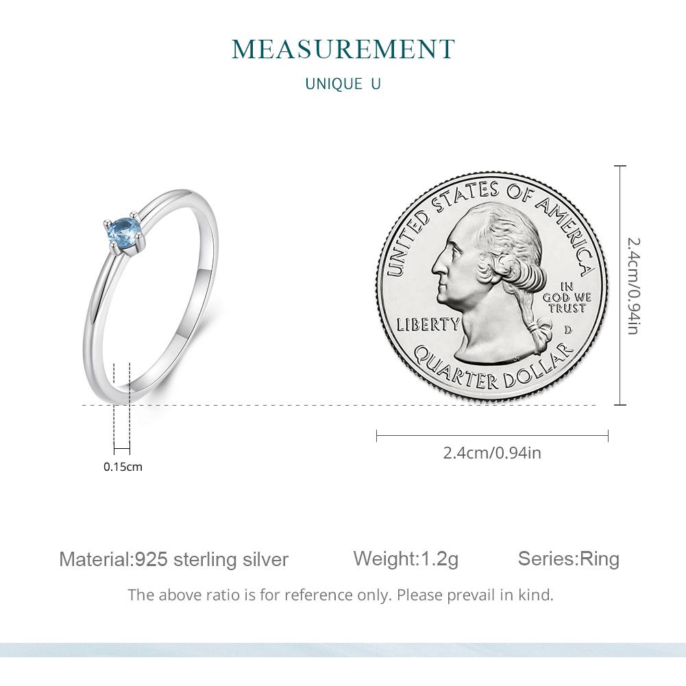 BAMOER из стерлингового серебра 925 пробы, минималистичное кольцо с синим цирконом и красочное кольцо из рыбьей чешуи для женщин, эффектное кольцо, ювелирные изделия, подарок