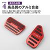 SAWAKAKI DAIHATSU CAST LA250S LA260S Эксклюзивный дизайн с логотипом Алюминиевая накладка на педаль газа и педаль тормоза Комплект из 2 штук (красный)