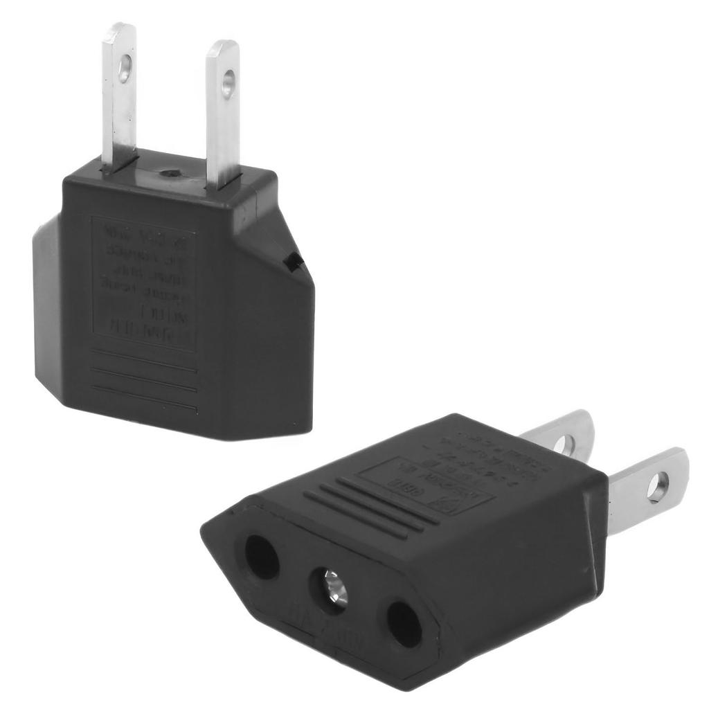 Переходник для розетки типа C, набор из 2 шт. Переходник для бытовой розетки, переходник для электросети 6 А, круглый, плоский, переходник, 2-контактный, высокая совместимость
