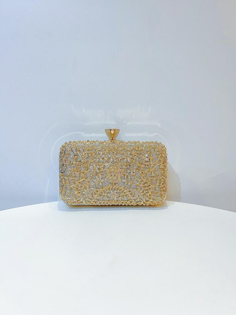 Вечерний клатч, инкрустированный бриллиантами, для светских мероприятий в Европе и Америке
