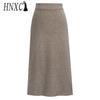 HNXC Women's Fashion Casual Solid Color Print Spring Autumn Skirt