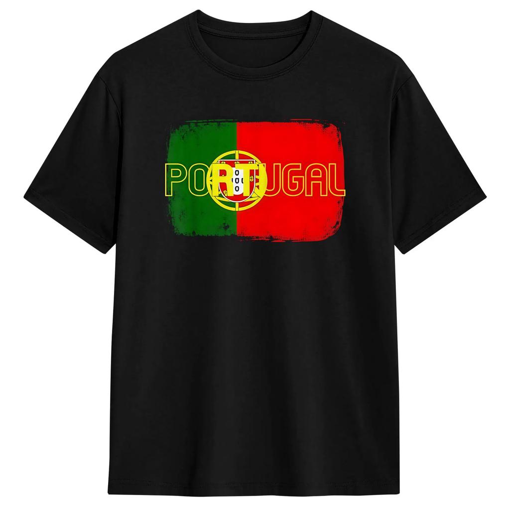 Portugal National Flag Vintage Tshirt Popular T Shirts Shortsleeve Vintage Tshirt Beach Cotton 4xl 5xl 6xl Top Tees