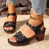 Women's Wide Width Platform Sandals, Single Buckle Wedge Heels, Wholesale Summer Slides for Women