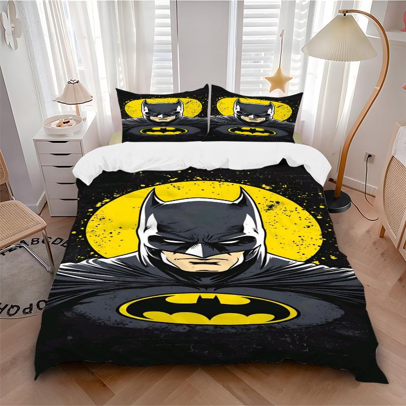 Batman Night Hero Print 3Pcs Bedding Setduvet Cover With 2 Bedropillowcase Home Birthday Gift