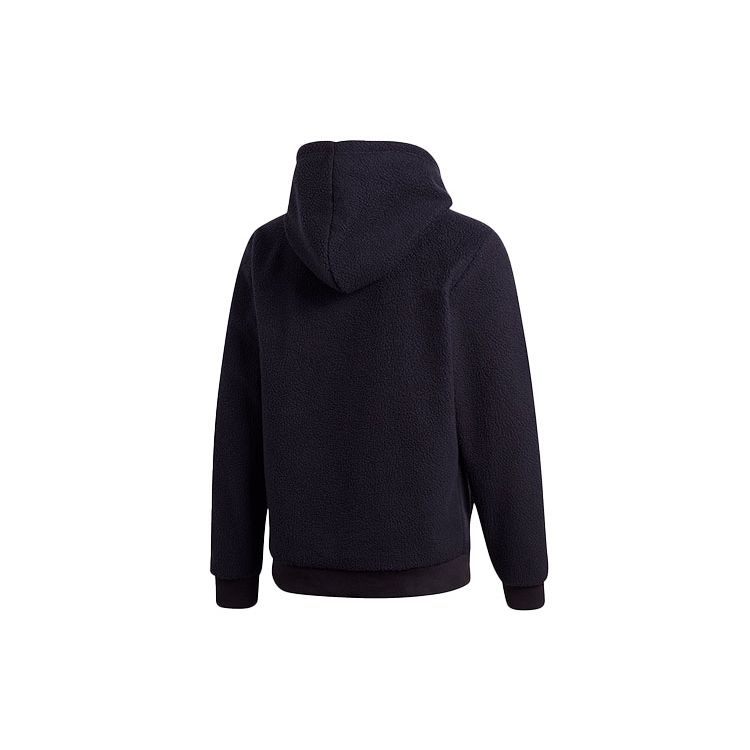 Adidas Толстовка с капюшоном из цельного флиса MH Winter BOS с вышитым логотипом, черная GC7298