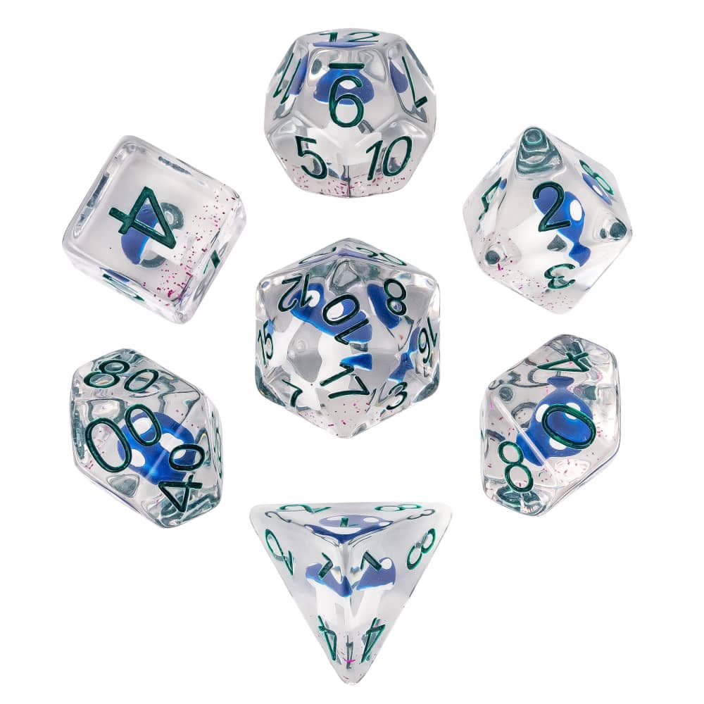 Cusdie Милый набор кубиков-грибочков D&D 7 шт. D4 D6 D8 D10 D% D12 D20 DND Многогранные кубики для Ролевой игры Настольных игр TRPG