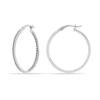 925 Sterling Silver Hoop Earrings for Women CZ Hypoallergenic Earring Hoops for Women 30MM