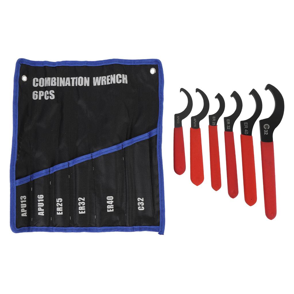 Набор универсальных гаечных ключей 6 шт. APU13 16 ER25 32 40 C32 Сталь Регулируемый амортизационный крюк