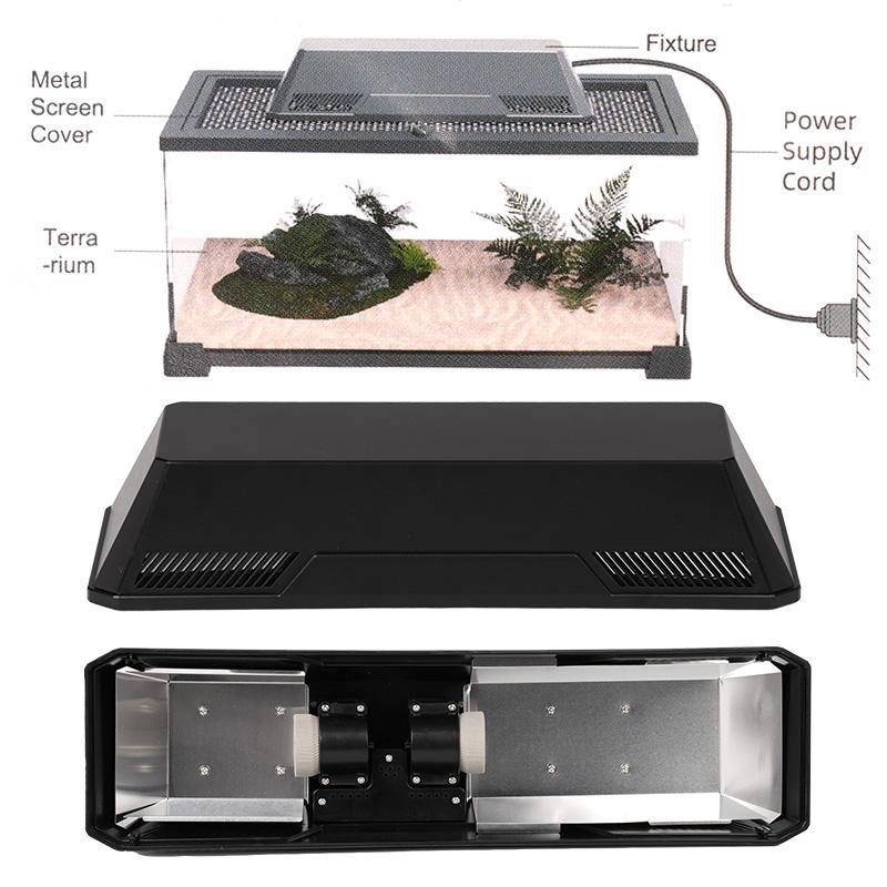 Рептилия Двойные лампы Абажур Питомец Черепаха Лампа для баскинга Нагрев УФА Солнечная лампа E27 УФБ Керамическая лампа Головка Террариум Изоляция