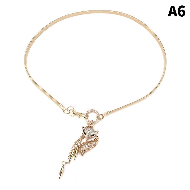 Gold Round Metal Chain Belt For Women Elegant High Waist Female Long Belts Dress Jeans Decorative Chain Straps Waistband