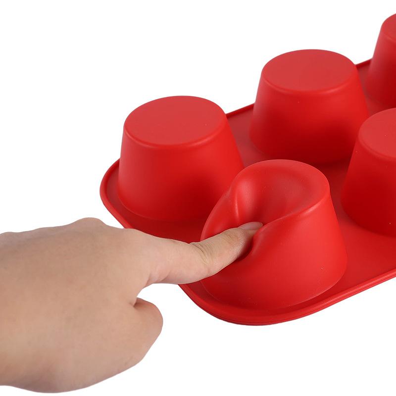 Силиконовая круглая форма 6/12/24 отверстия мини-маффин, кекс, печенье, форма для выпечки из мастики, антипригарная, форма для пудинга, форма для парового пирога, инструмент для выпечки