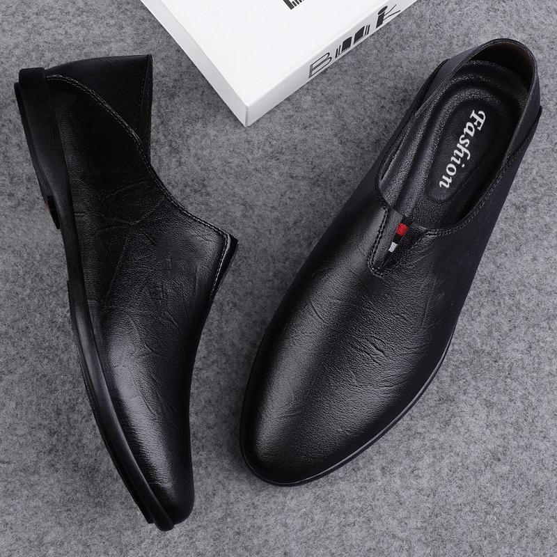 Модные мужские туфли из натуральной кожи, удобные туфли для офиса, формальные туфли для мужчин, свадебные туфли, повседневные деловые туфли на плоской подошве, мокасины