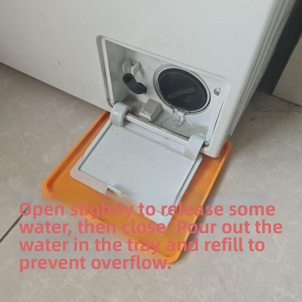 Anti-Overflow Washer Drain Guide Tray Leak-Proof Water Collection Box Laundry Room