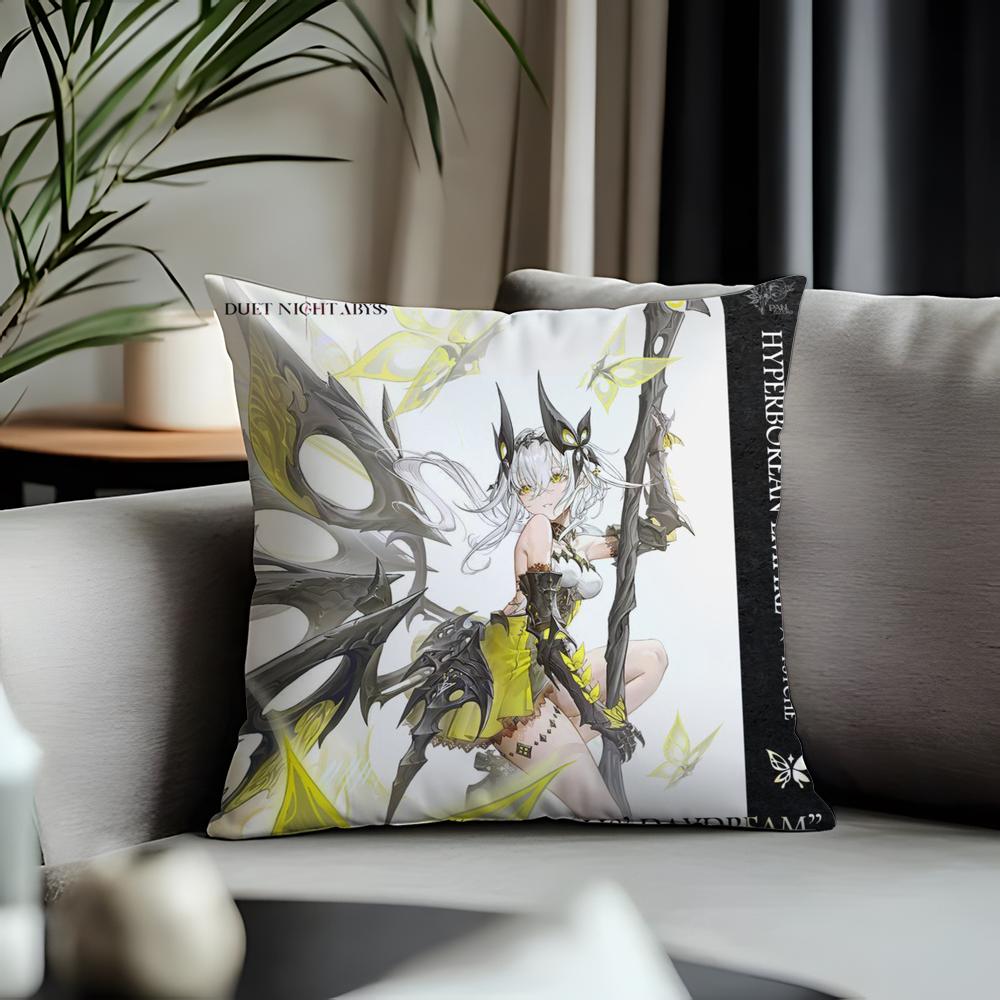 Viral Dduet Night Abyssied Cushion Cover Antidustmite Pillowcase Invisible Zipper Silky Short Plush Sofa Cushion Cover