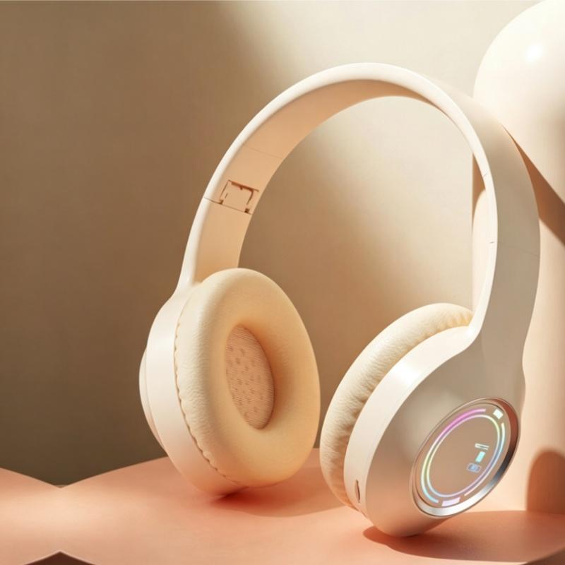 Xiaomi New M3 Overhead Bluetooth Noise-Cancelling Headphones 5.2 Cool Color Lights Card Insertion Folding Gaming Long-Standby