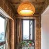 Chinese Bamboo Woven Farm Music Restaurant Chandelier Handcrafted Small Living Room Tea House Lamp Bamboo E27 Pendant Lamp