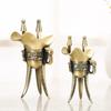 Metal Bronze Tripod Jazz Liquor Cup Vintage Upscale Household Drinking Device Wine Glass Wine Gift Goblet