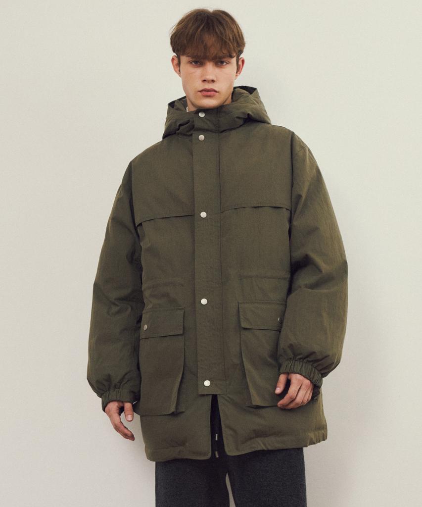 Wednesday Oasis Airy Comfort Hooded Padded Jacket_Khaki