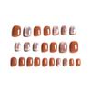 24PCS Cat Eye Press On Nails Short Artficial Nails Reusable Acrylic Nails  DIY Manicure Art