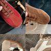 Lan Cabinet 2025 осень и зима модные ретро контрастные цвета круглый квадратный носок повседневный стиль кроссовки Форреста Гампа ins женские новые