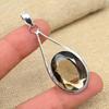Thanksgiving Smokey Topaz Gemstone Solid 925 Sterling Silver Handmade Pendant Jewelry