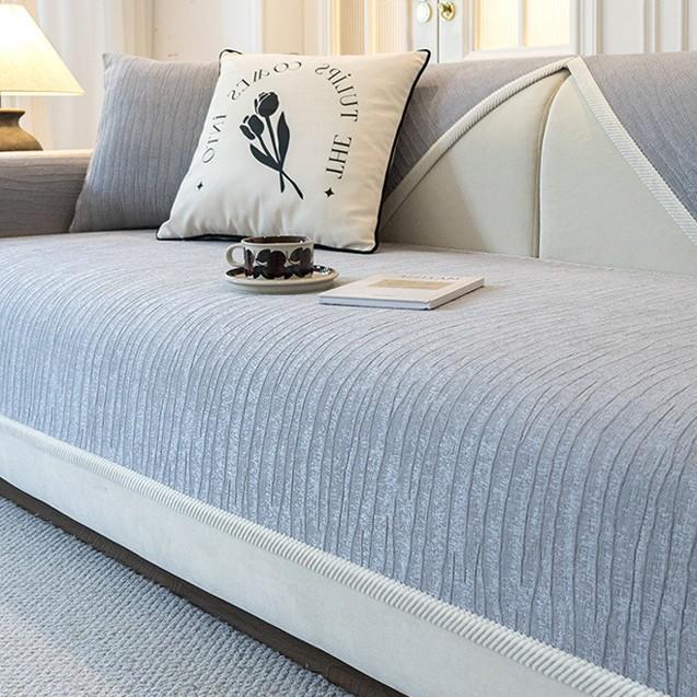 Французская кремовая ветровая диванная подушка Универсальная для всех сезонов Новая нескользящая подушка для сиденья Премиальная кожаная чехол-накидка для дивана