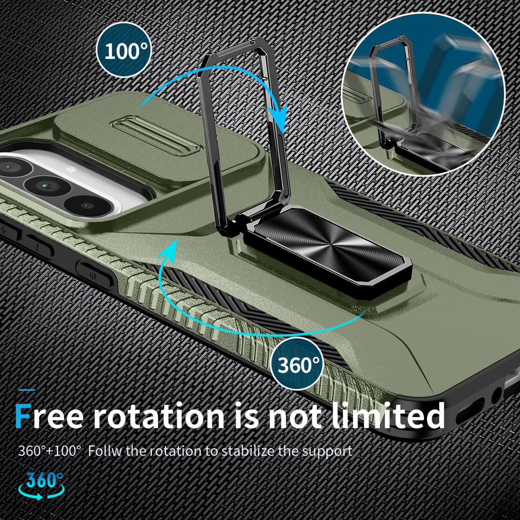 Крышка объектива камеры с кольцом для автомобильного крепления, подставка, гибридный жесткий ПК, мягкий TPU, противоударный защитный чехол для Samsung Galaxy S25 S24 S23 Ultra A16 A56 A26 A55 A15