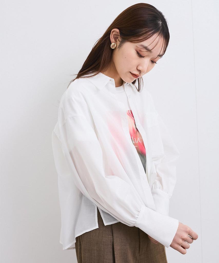 Volume Flare White Main [BIS] Women's Shirt, Wrinkle-Resistant, Cool-to-the-Touch, Washable,