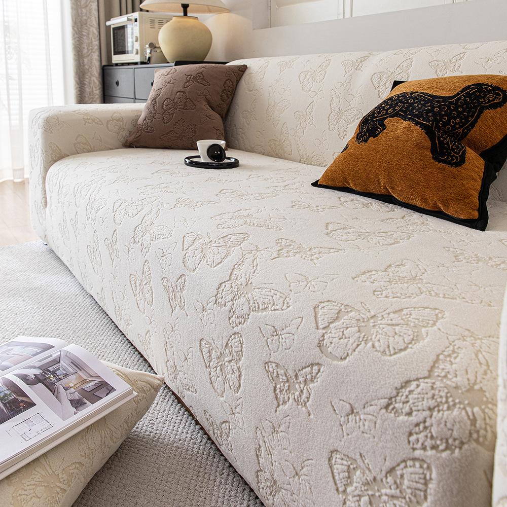 Новый эластичный жаккардовый бархатный чехол для дивана Универсальный набор Всесезонный Универсальный Ткань Чехол устойчивый к царапинам для кошек