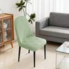 Stretch Chair Cover Leaf Jacquard Dining Chair Slipcover Solid Color Curved Chair Protector for Party Home Pokrowce Na Krzesła