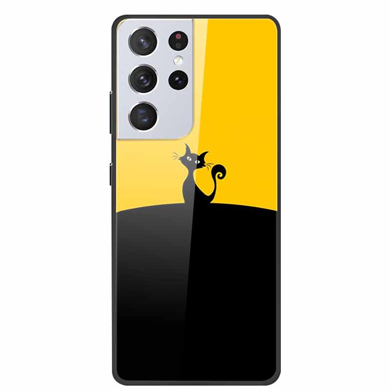 Для Samsung Galaxy S25 Ultra Закаленное Стекло Чехол Задняя Крышка Жесткие Чехлы для Телефона для SamsungS25 ULTRA 5G SM-S938B Защитный Capa