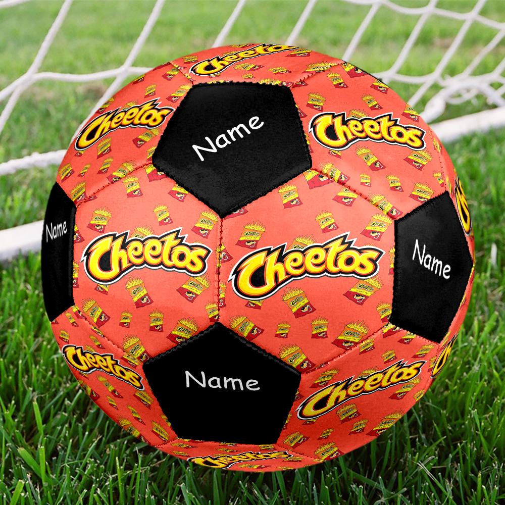 Custom Name Cheetos Theme Size 5 Soccer Ball, Suitable for Both Indoor and Outdoor Matches, a Gift Suitable for Everyone.
