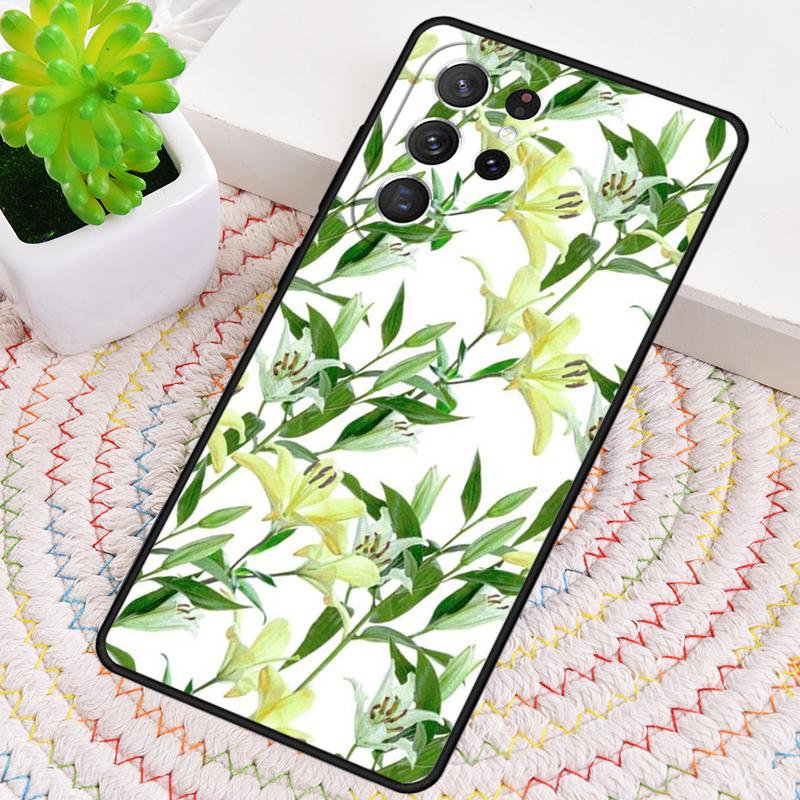 Силиконовый чехол для телефона с цветами лилии для Samsung Galaxy note 10 pro S26 S25 S24 S23 S22 S21 Plus S25Ultra Capa Cover