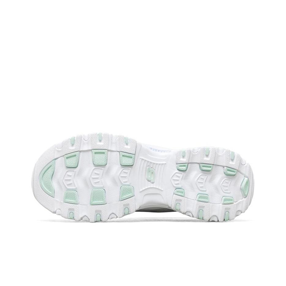Skechers DLites 1.0 Сетчатая ткань Сладкий горошек Амортизирующие Прочные Дышащие Низкие Папины туфли Женские кроссовки Светло-зеленый 66666295-WAQ
