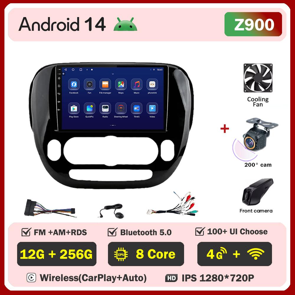 Для KIA Soul 2013-2019 Автомобильный радиоплеер Car Carplay Screen Autoradio Mirror Link Car Intelligent Systems Сенсорный экран AutoMotive