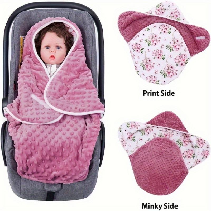 Thick Winter Baby Swaddle Blanket for Baby Stroller Car Seat Super Soft & Warm Double Sided Baby Swaddle for Newborn 0-12 Months