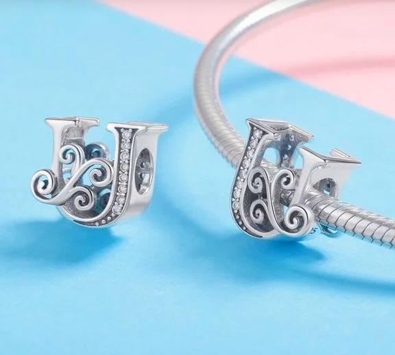 Charms Do Pandora Zawieszka Charms Litera U Srebro 925