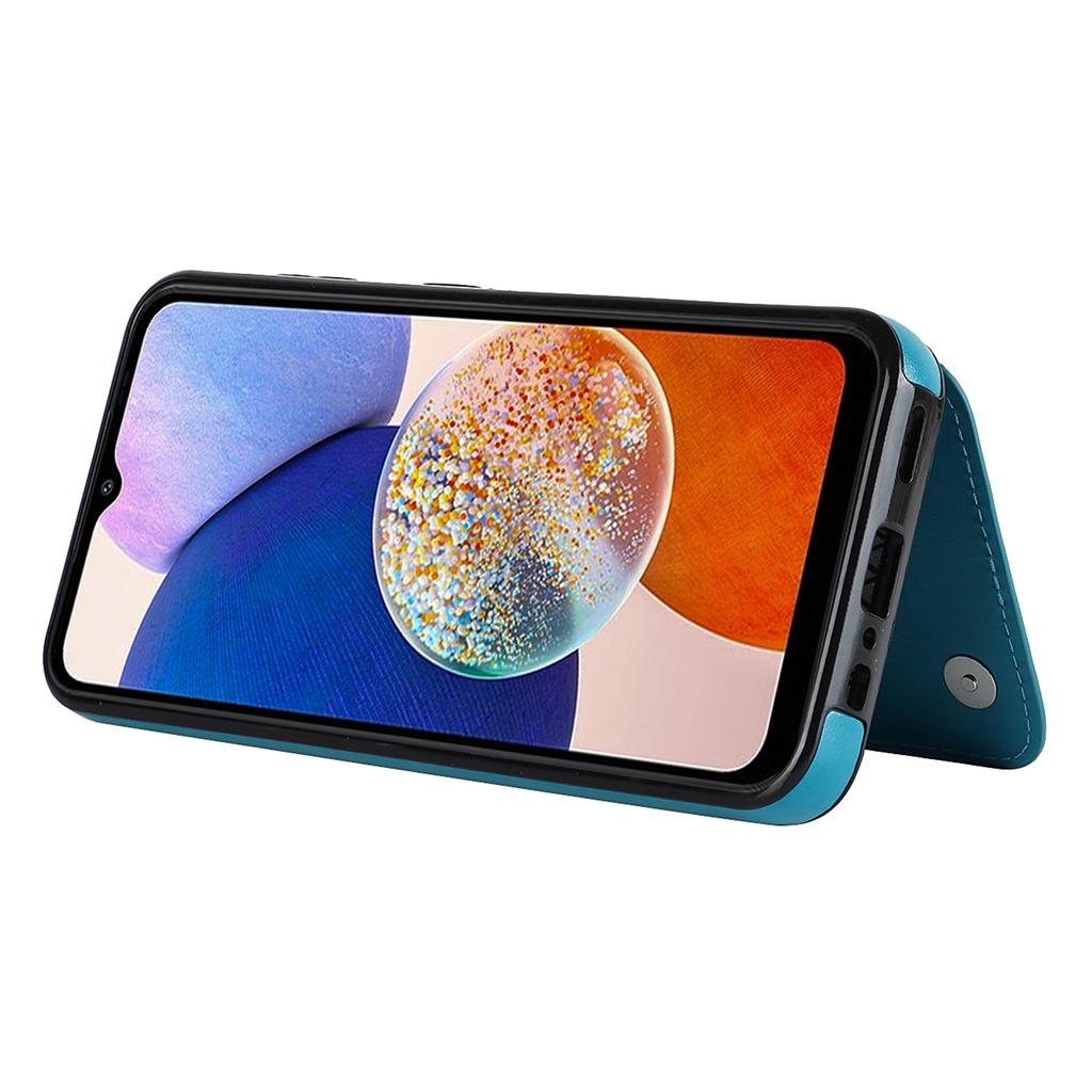 For Samsung Galaxy A14 5G/4G Leather+TPU Case Kickstand Imprinted Mandala Flower Phone Shell