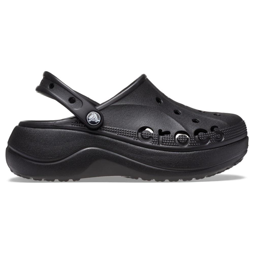 Crocs Платформенные клоги Baya 23 см Женские сандалии, Черные,