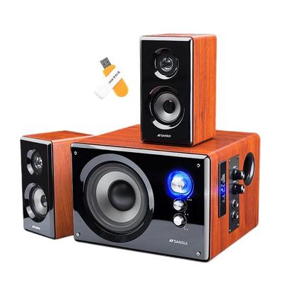Домашняя караоке-акустическая система SANSUI 80A с 6,5-дюймовым деревянным сабвуфером, штекер CN (адаптер в комплекте)