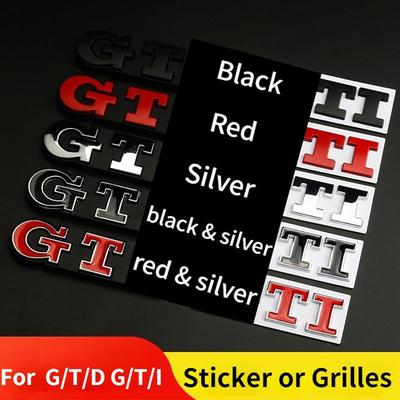 3D металлические наклейки для автомобиля для GTD GTI, модифицированная эмблема, значок, наклейка на багажник автомобиля, наклейка на решетку автомобиля